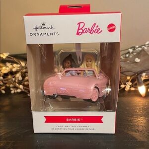 NIB Hallmark Barbie Pink Convertible Ornament
